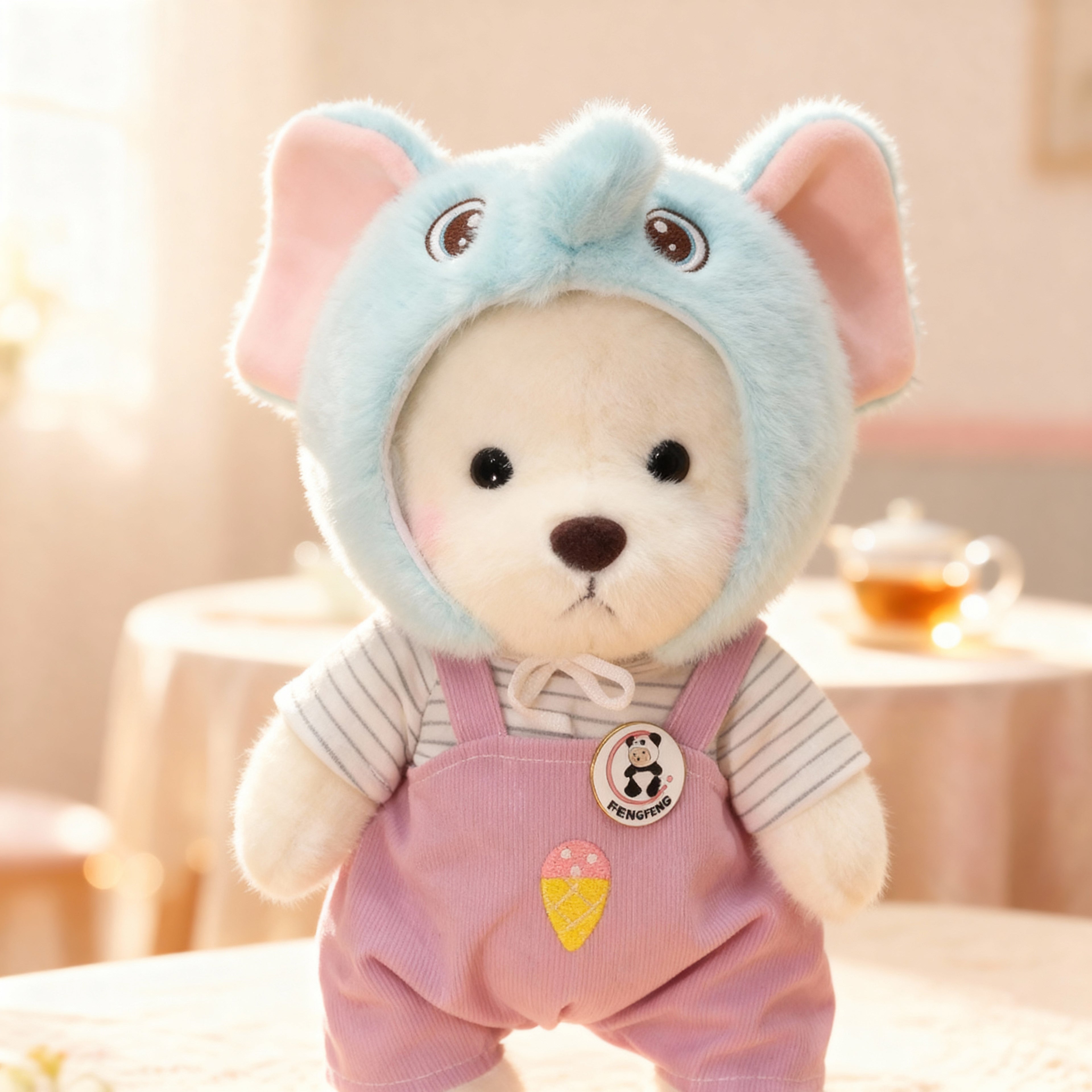 Ručne robený plyšový medvedík - Sloník