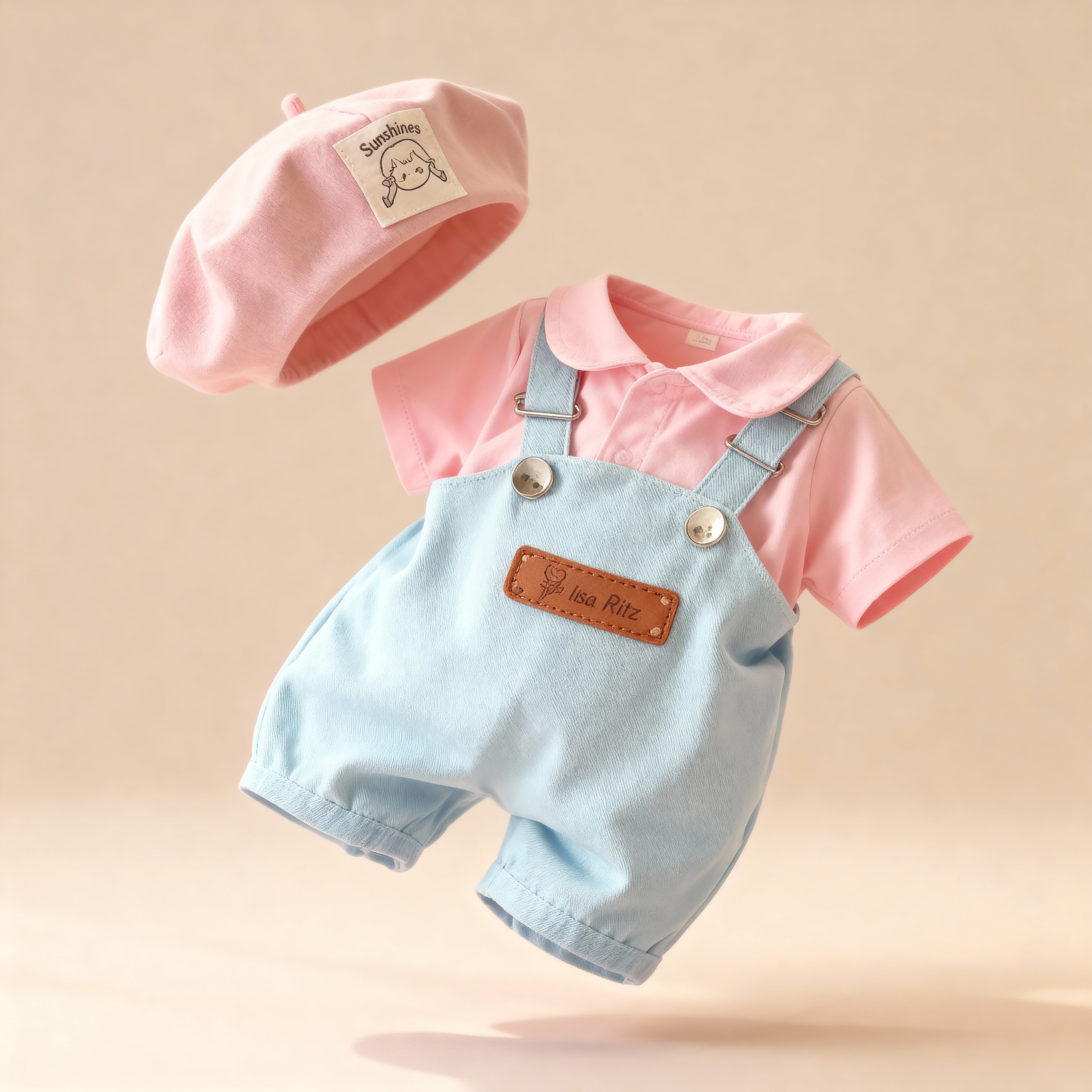 Oblečenie - Ružová baretka a džínsy