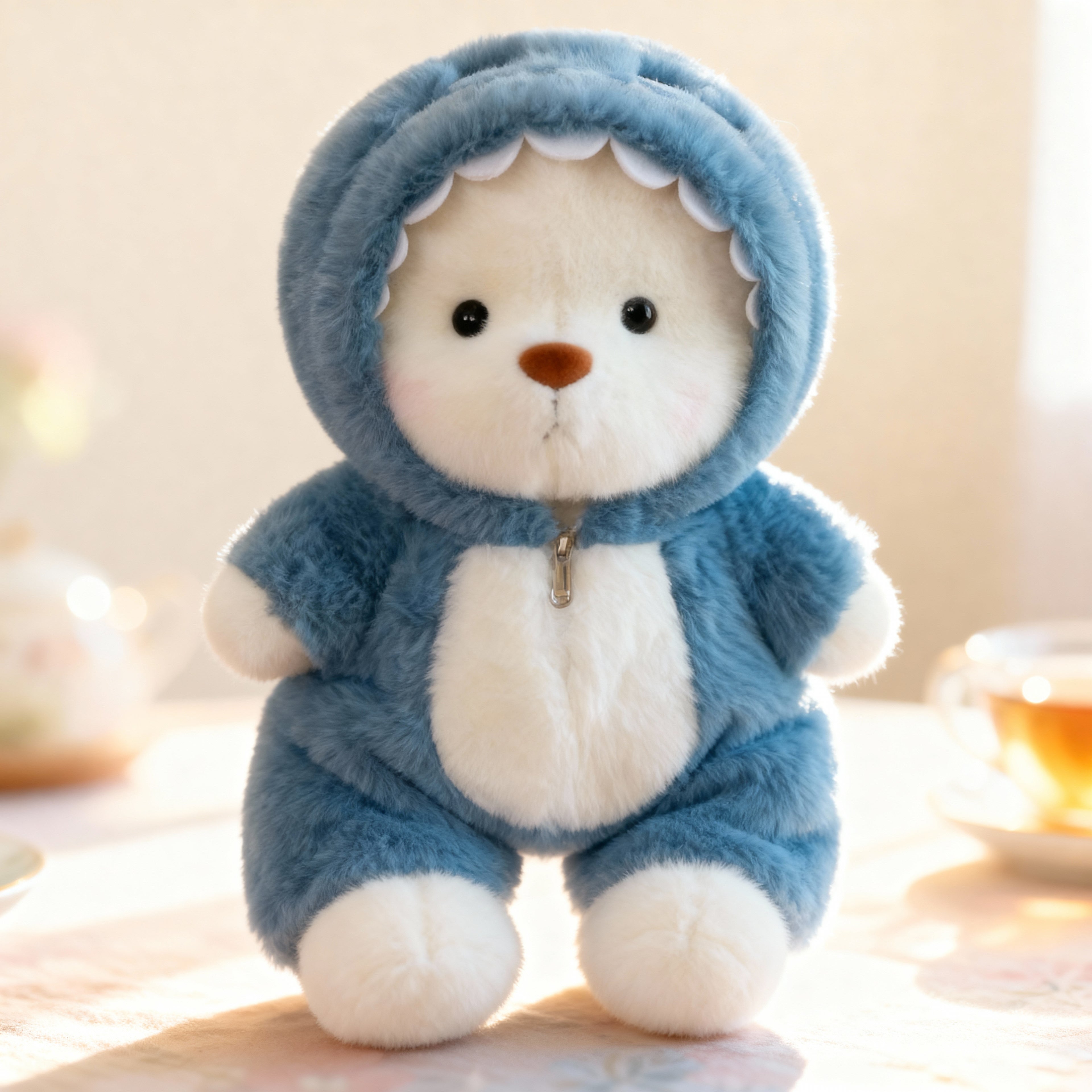 Ručne robený plyšový medvedík - Modrý macko